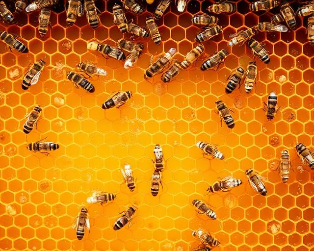 Raw honeycomb frame before AI analysis